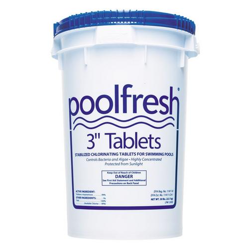 Leslie's - 3 in Jumbo Chlorine Pool Tabs - 50 lbs Bucket