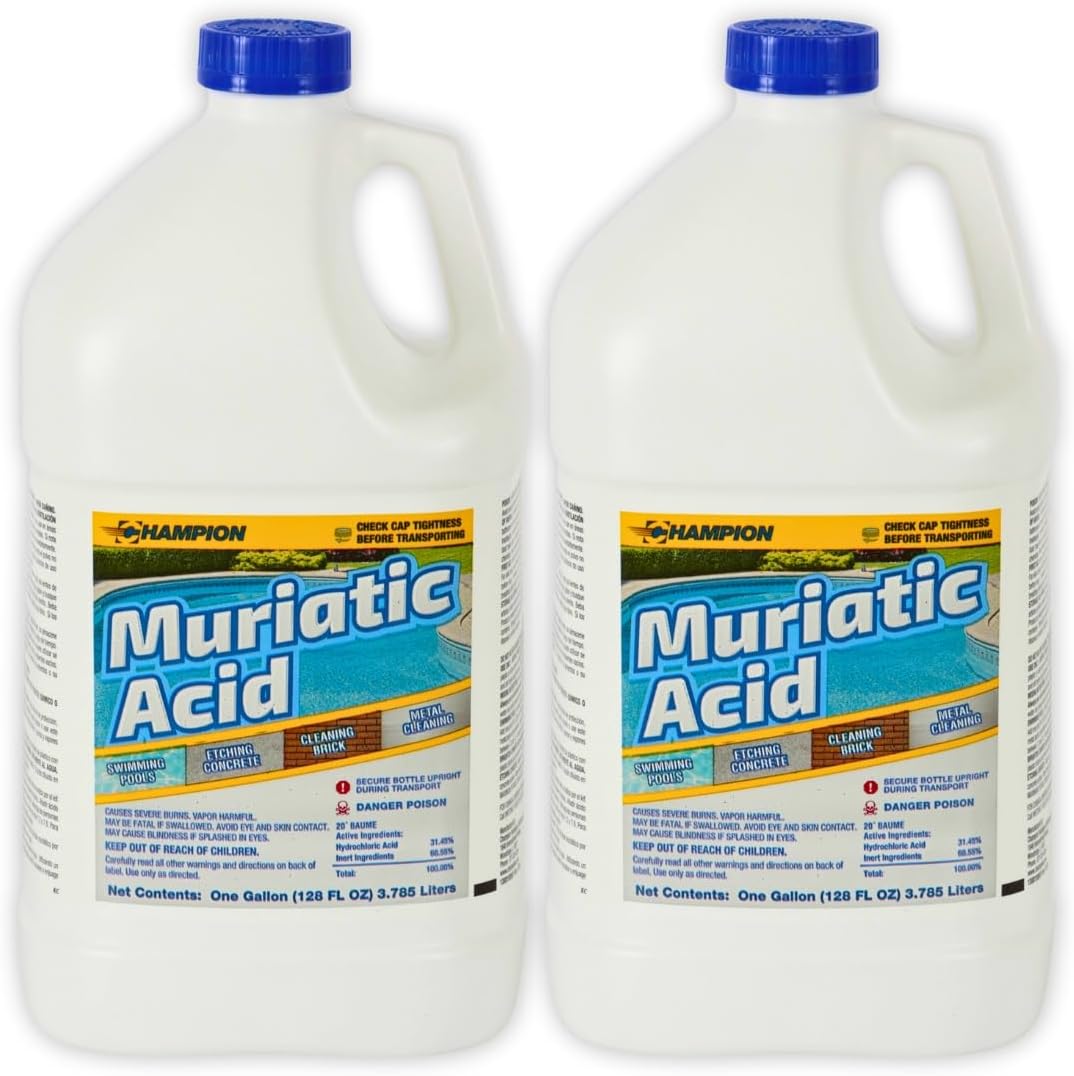 Muriatic Acid 2-Pack of 1 Gallon Bottles