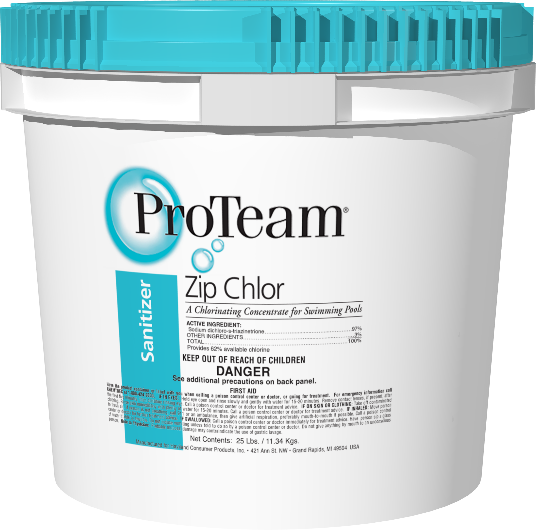 ProTeam Zip Chlor, 25 lb Pail