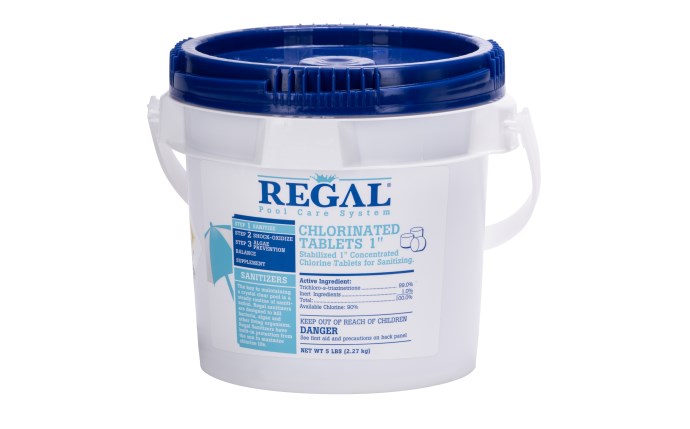 Regal Chemicals 5 lb 1" Chlorinated Tabs Pail